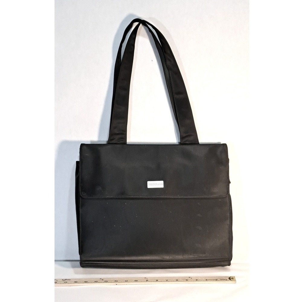 Kenneth Cole Reaction Black Nylon Laptop Briefcase Bag‎
